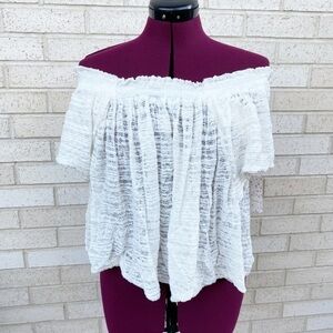 NWT Free People Thrills Frills Knit Top Sweater Size Small
